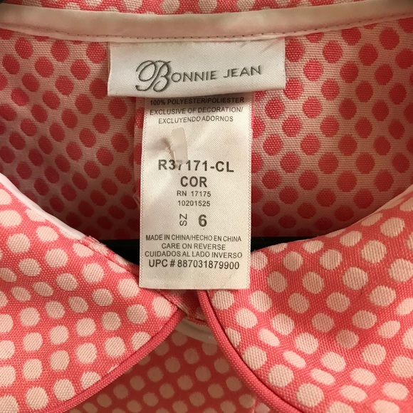 Girls light weight coat size 6 coral color - Picture 3 of 6